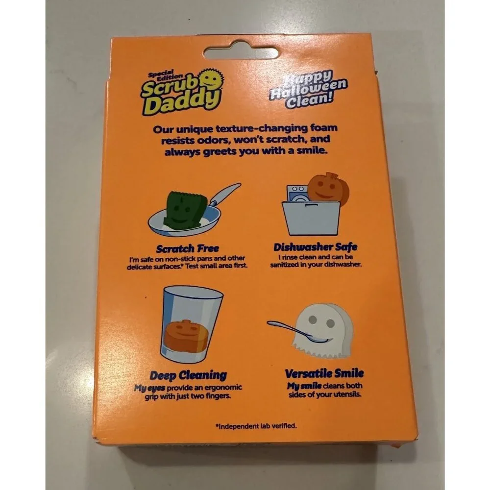 NEW Scrub Daddy‎ Halloween Special Edition Pumpkin Sponge Orange